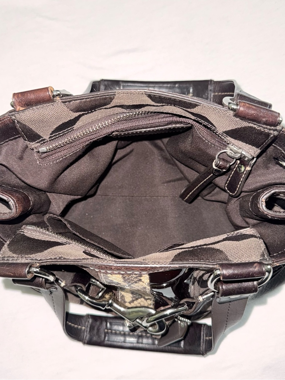 Coach Hamptons Python Handbag - Picture 7 of 8